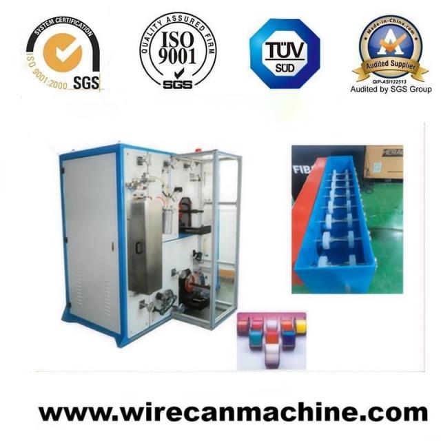 Fiber coloring and rewinding machinery